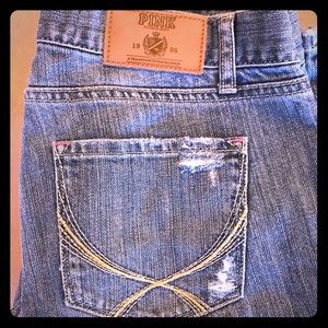 Pink bootcut denim